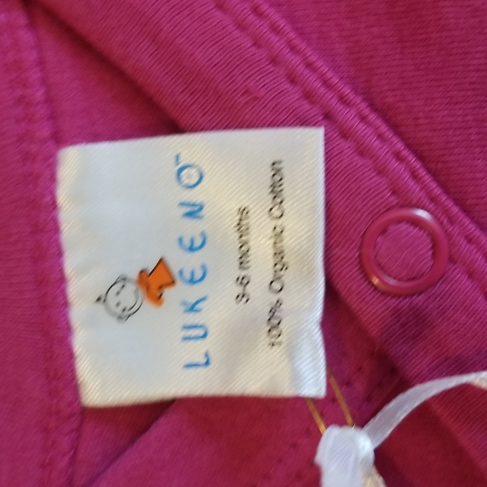 ORGANIC COTTON BABY BODY SUIT SZE 3-6 M  IN BERRY - Picture 3 of 9
